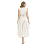The Juby Linen - Balloon Skirt Dress - Cream