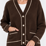 The Contrast Trim Cardigan