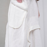 The Collar Linen Skirt - White