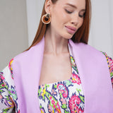 The Duality Linen Reversible Jacket - Lavender Paisley