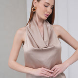 Cascade Silk Cowl Top - Vizon