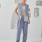 Flow Three Piece Suit Ensemble - Light & Dark Gray