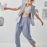 Flow Three Piece Suit Ensemble - Light & Dark Gray