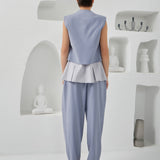 Flow Three Piece Suit Ensemble - Light & Dark Gray