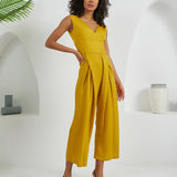 The Arrow Jumpsuit - Gold Mustard