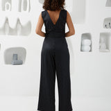 The Arrow Jumpsuit - Navy & Gold Mustard