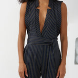 The Star Overall Jumpsuit - Navy & Gold Mustard