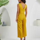 The Arrow Jumpsuit - Gold Mustard