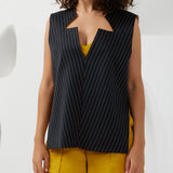 Star Shirt - Reversible Navy Gold Striped