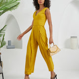 The Arrow Jumpsuit - Gold Mustard
