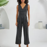 The Arrow Jumpsuit - Black & White Stripes