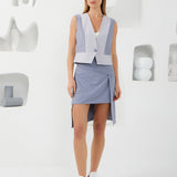 V Button Vest - Dark & Light Gray