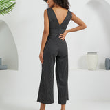 The Arrow Jumpsuit - Black & White Stripes