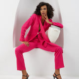 Shawl Suit Pants  - Fuschia