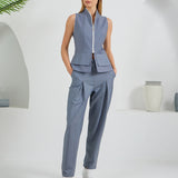 Construct Vest Suit & Pants Ensemble - Dark Gray