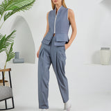 Construct Vest Suit & Pants Ensemble - Dark Gray