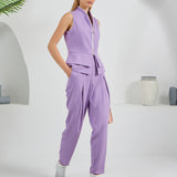 Construct Vest Suit & Pants Ensemble - Lilac