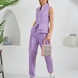 Construct Vest Suit & Pants Ensemble - Lilac