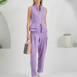 Construct Vest Suit & Pants Ensemble - Lilac