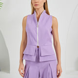 Construct Vest Suit & Pants Ensemble - Lilac