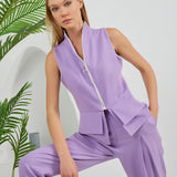 Construct Vest Suit & Pants Ensemble - Lilac