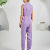 Construct Vest Suit & Pants Ensemble - Lilac