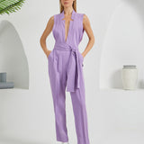 The Star Overall Jumpsuit - Lilac