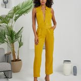 The Star Overall Jumpsuit - Mustard Gold