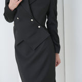 Sovereign Volume Skirt by Lumina Eligma – luxury merino wool sculptural skirt with architectural volume