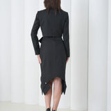 Sovereign Volume Skirt by Lumina Eligma – luxury merino wool sculptural skirt with architectural volume