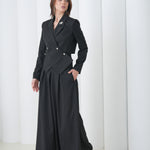 Sovereign Crop Jacket by Lumina Eligma – luxury cropped merino wool jacket with architectural tailoring