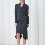 Sovereign Volume Skirt by Lumina Eligma – luxury merino wool sculptural skirt with architectural volume