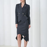 Sovereign Volume Skirt by Lumina Eligma – luxury merino wool sculptural skirt with architectural volume