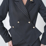 Sovereign Crop Jacket by Lumina Eligma – luxury cropped merino wool jacket with architectural tailoring