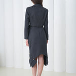 Sovereign Crop Jacket by Lumina Eligma – luxury cropped merino wool jacket with architectural tailoring