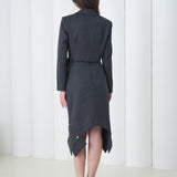 Sovereign Crop Jacket by Lumina Eligma – luxury cropped merino wool jacket with architectural tailoring