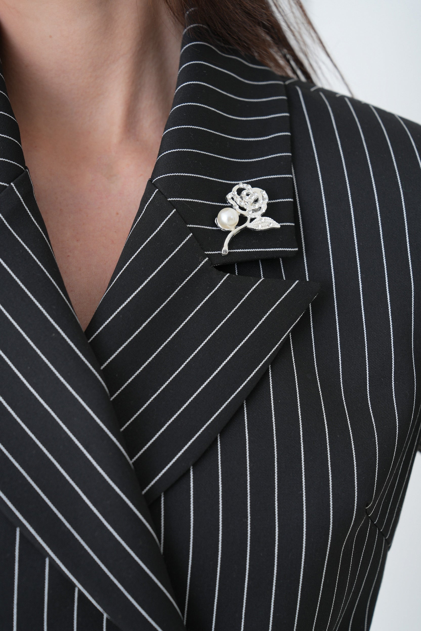 Sovereign Crop Jacket by Lumina Eligma – luxury cropped merino wool jacket with architectural tailoring