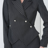 Sovereign Crop Jacket by Lumina Eligma – luxury cropped merino wool jacket with architectural tailoring