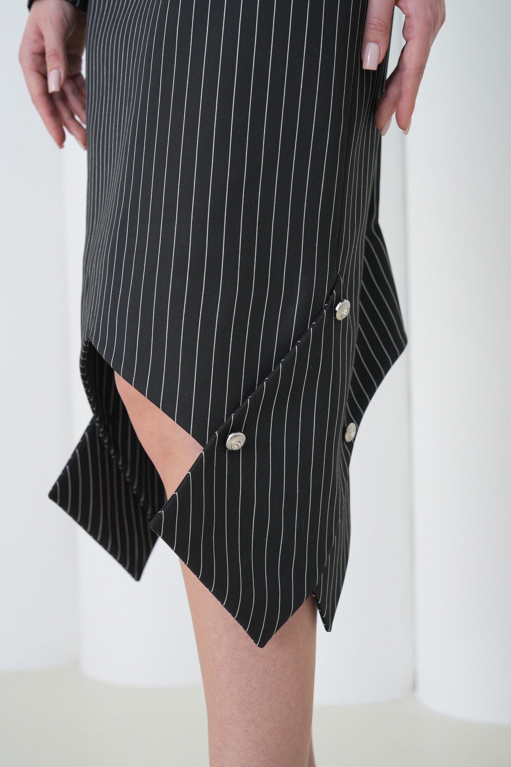 Sovereign Volume Skirt by Lumina Eligma – luxury merino wool sculptural skirt with architectural volume