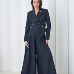 Sovereign Crop Jacket by Lumina Eligma – luxury cropped merino wool jacket with architectural tailoring