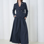 Sovereign Crop Jacket by Lumina Eligma – luxury cropped merino wool jacket with architectural tailoring