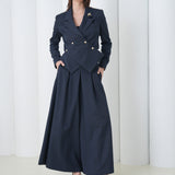 Sovereign Crop Jacket by Lumina Eligma – luxury cropped merino wool jacket with architectural tailoring