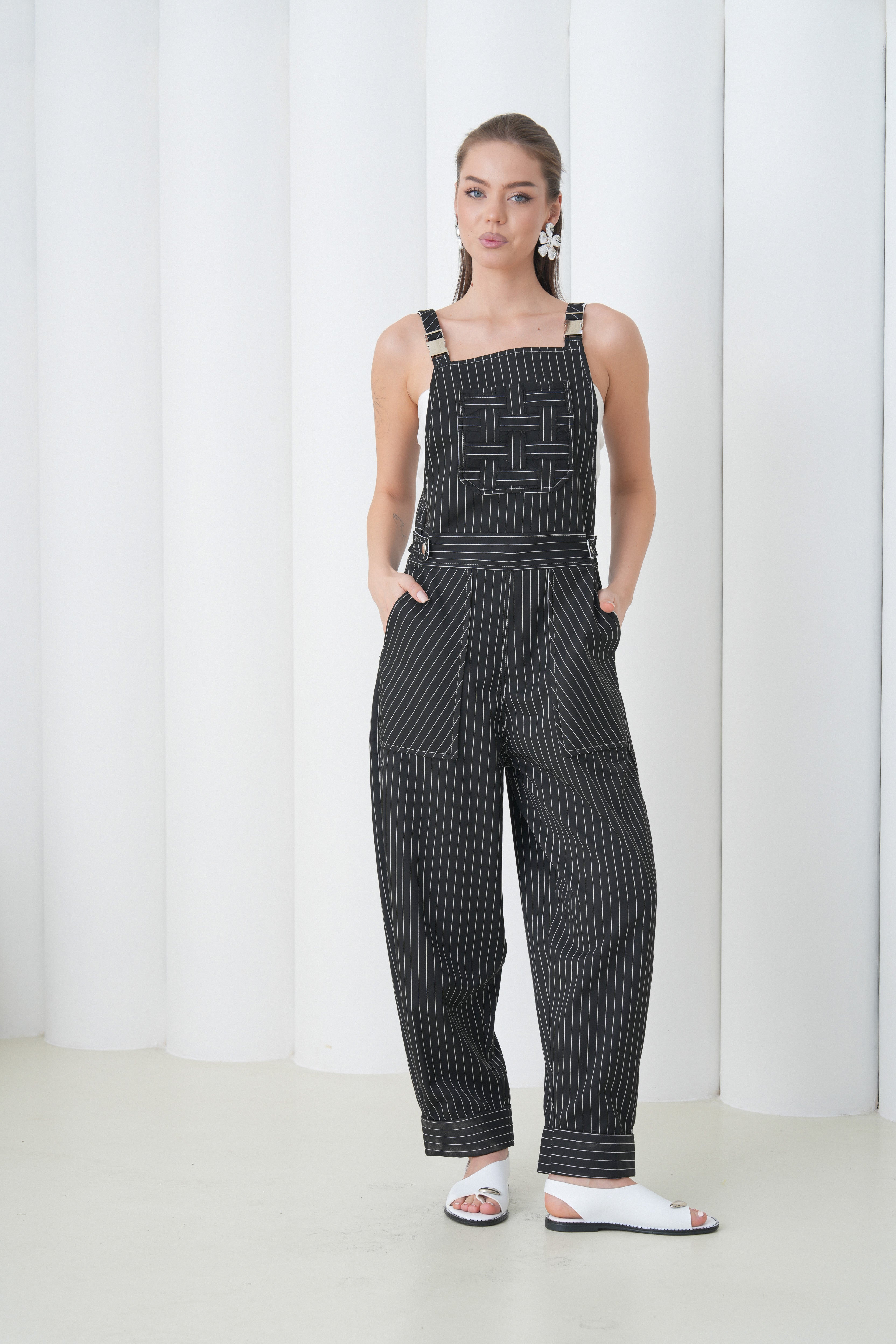 Meridian Over-Jumpsuit by Lumina Eligma – luxury merino wool utility jumpsuit with sculpted silhouette