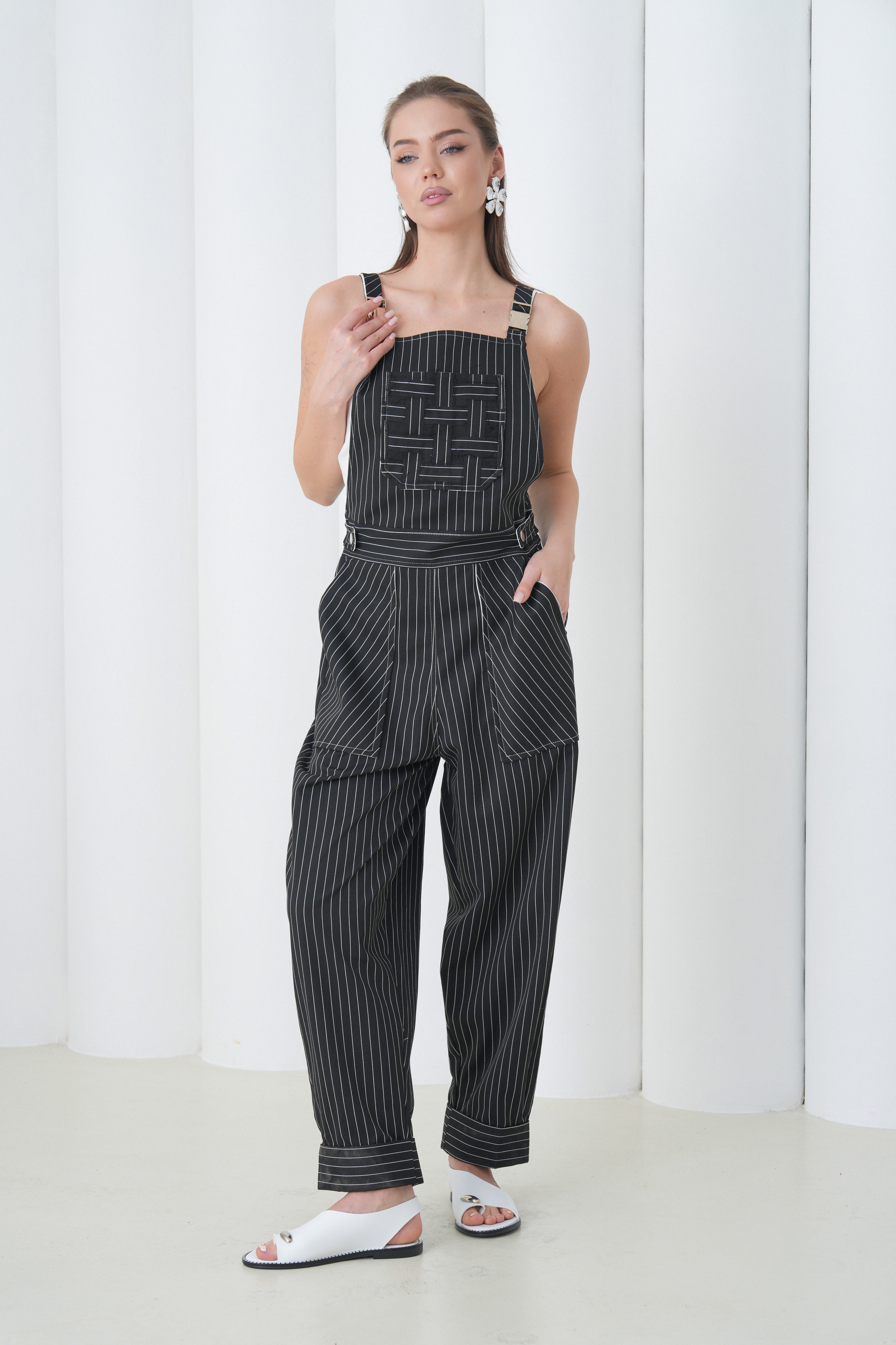 Meridian Over-Jumpsuit by Lumina Eligma – luxury merino wool utility jumpsuit with sculpted silhouette