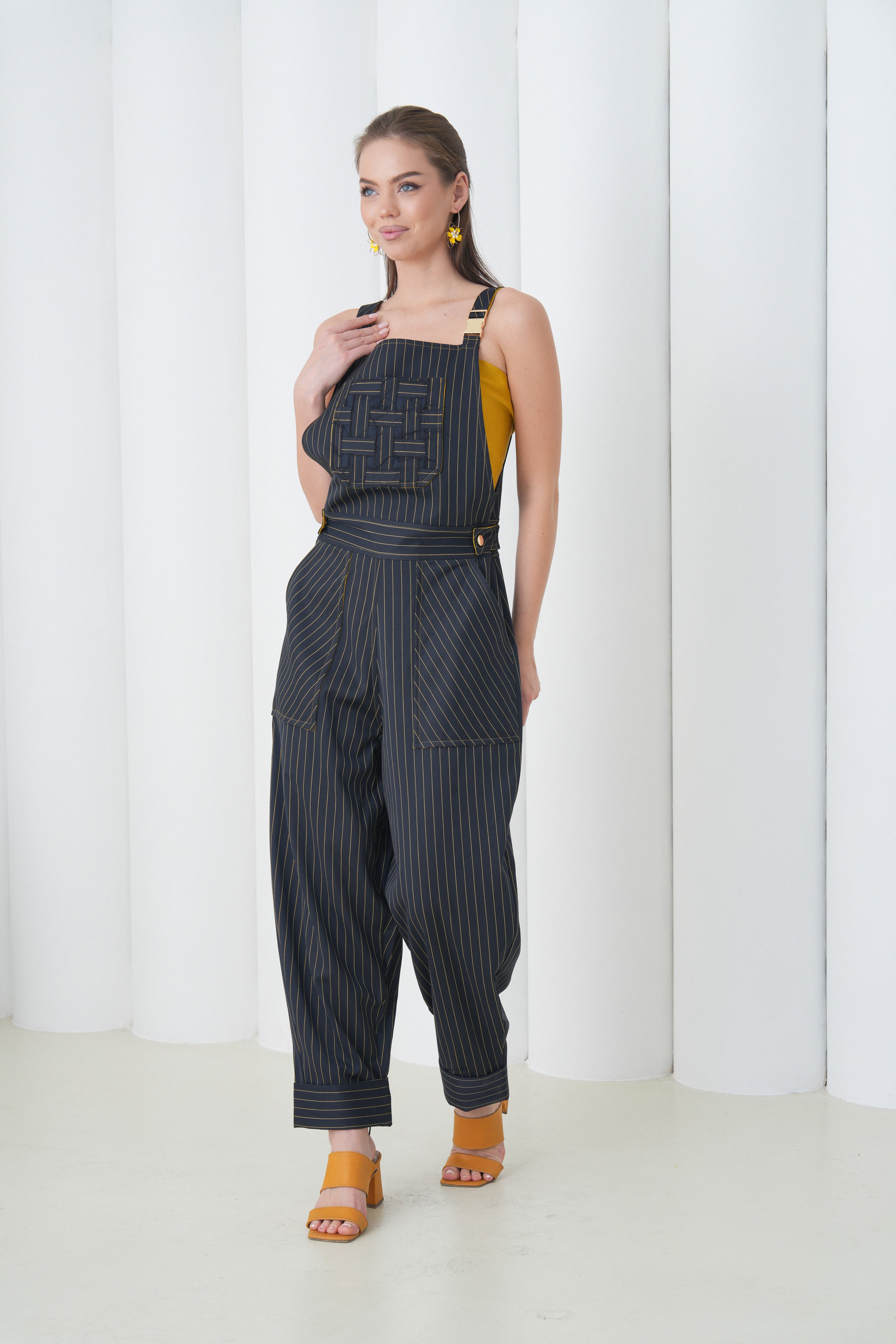 Meridian Over-Jumpsuit by Lumina Eligma – luxury merino wool utility jumpsuit with sculpted silhouette