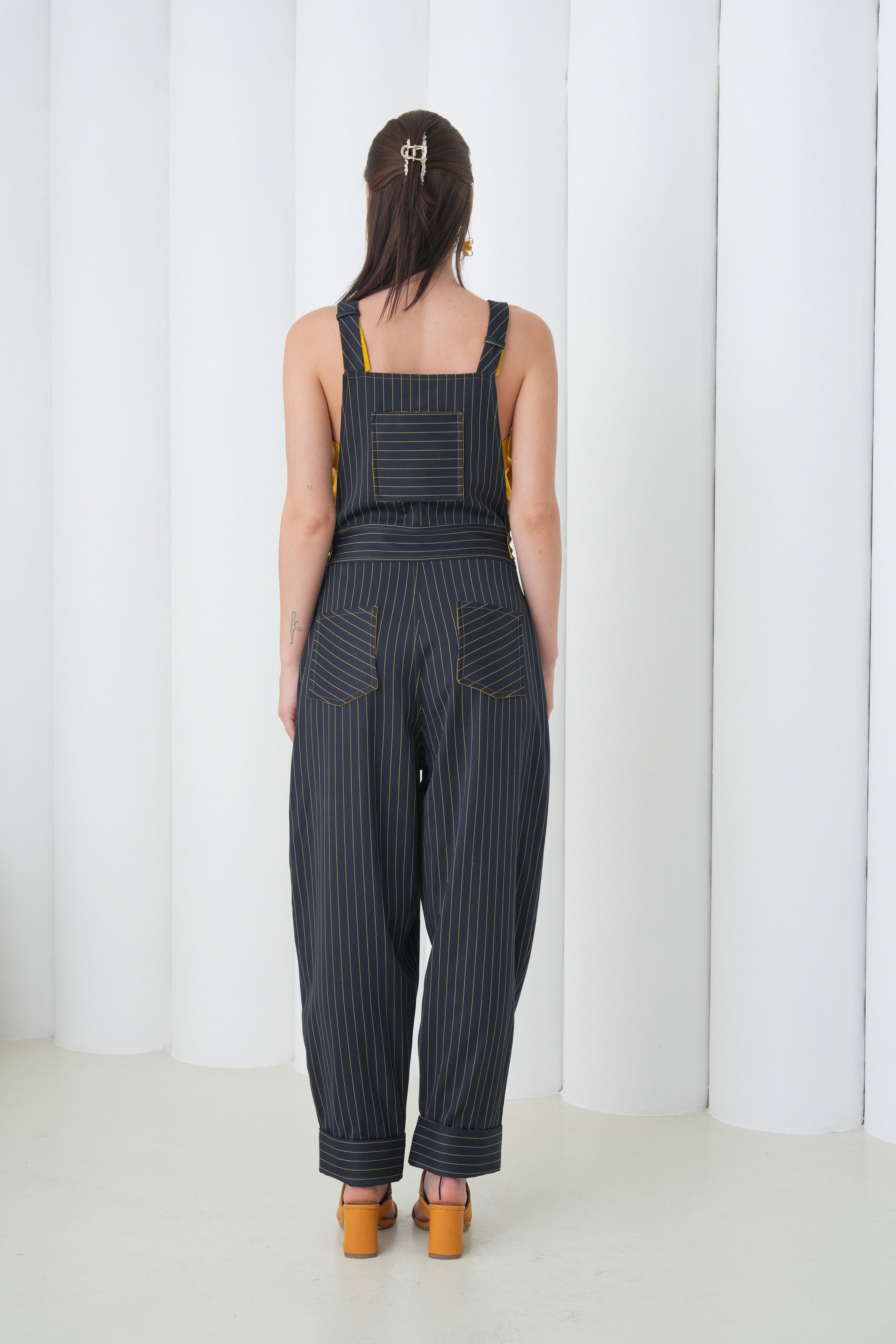 Meridian Over-Jumpsuit by Lumina Eligma – luxury merino wool utility jumpsuit with sculpted silhouette