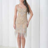 Aurora Crystal Fringe Dress