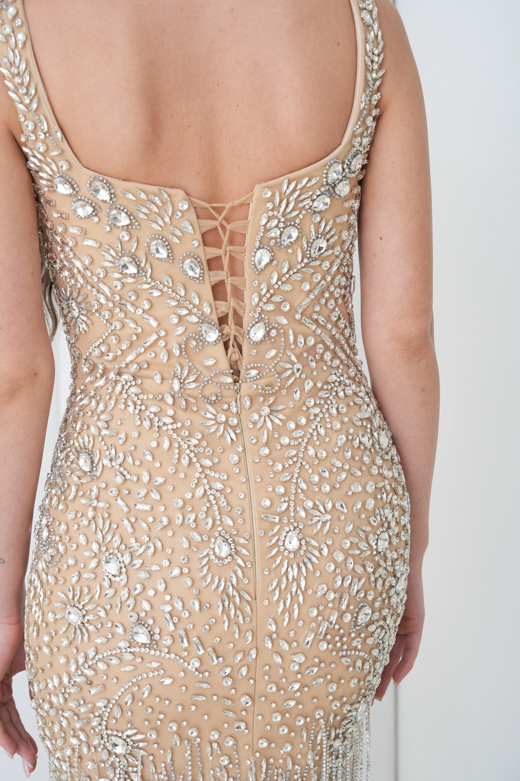 Aurora Crystal Fringe Dress