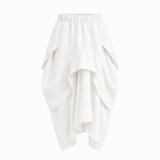 The Collar Linen Skirt - White