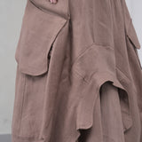 The Collar Linen Skirt - Vizon